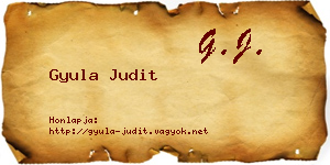 Gyula Judit névjegykártya